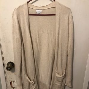 Old Navy Light Tan Long Cardigan